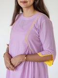 Lavender Lychee Handloom A-Line Kurta (PR)