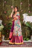 Kalamkari Printed Dress with Zari Border (FW)