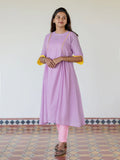 Lavender Lychee Handloom A-Line Kurta (PR)
