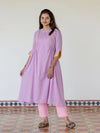 Lavender Lychee Handloom A-Line Kurta (PR)