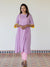Lavender Lychee Handloom A-Line Kurta (PR)