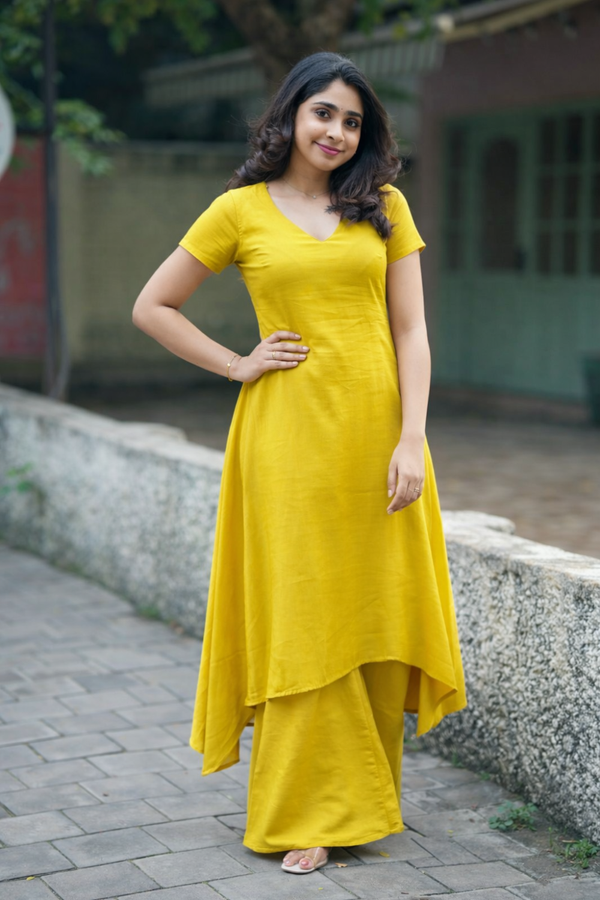 Nandhitha Yellow Kurta Set