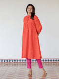 Handloom Saffron Swing A-Line Kurta (PR)
