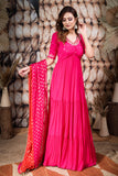 Hot Pink Georgette Anarkali Dress(FW)