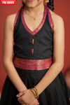 Tamizh Black Lehenga Mini (Set of 2)