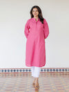 Lotus Pink Handloom Kurta (PR)