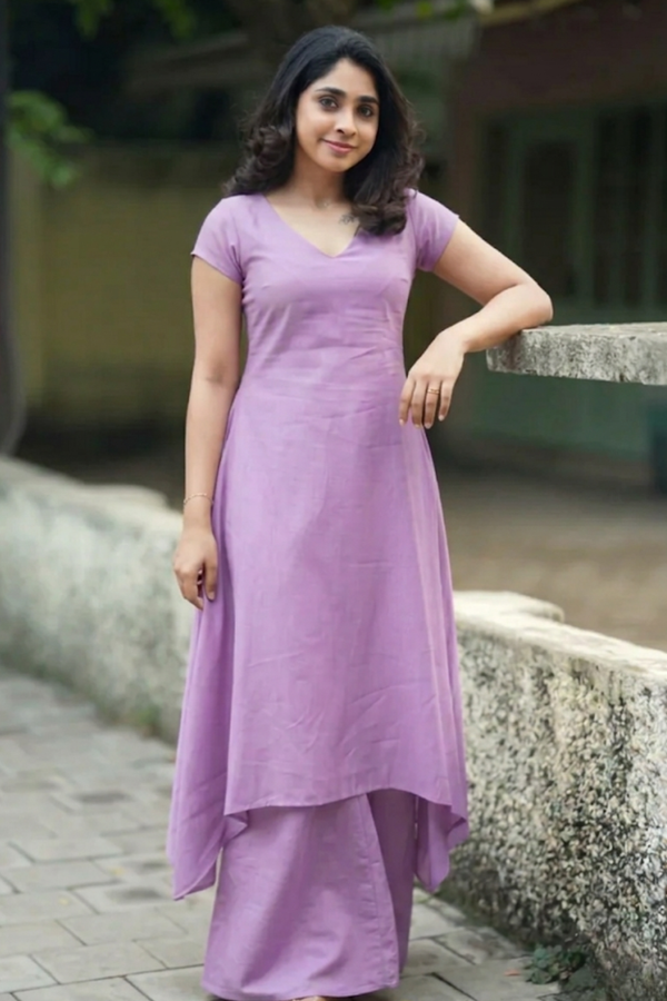 Nandhitha Lilac Kurta Set ( Set of 2)