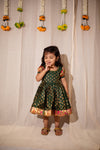 Smriti Green Brocade with Paithini Border Mini