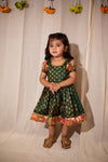 Smriti Green Brocade with Paithini Border Mini