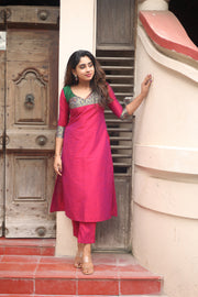 Iva Magenta Kurta Set (Set of 2)