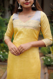 Iva Pastel yellow kurta set (Set of 2)