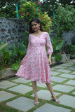 Myra light pink georgette dress