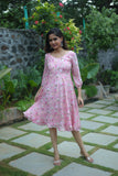 Myra light pink georgette dress