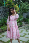 GRG - Myra light pink georgette dress - S only