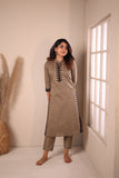 Rithi Grey & Black Kurti Set