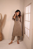 Rithi Grey & Black Kurti Set