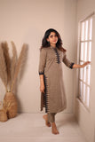 Rithi Grey & Black Kurti Set