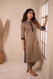 Rithi Grey & Black Kurti Set