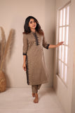 Rithi Grey & Black Kurti Set