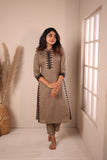 Rithi Grey & Black Kurti Set