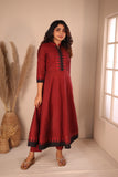 Raiza Maroon & Black Co-ord Set