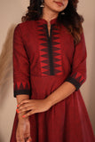 Raiza Maroon & Black Co-ord Set