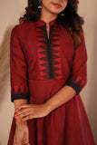 Raiza Maroon & Black Co-ord Set