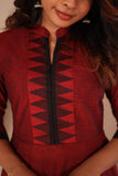 Raiza Maroon & Black Co-ord Set