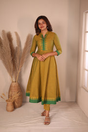 Raiza Mustard Brown & Green Co-ord Set