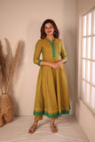 Raiza Mustard Brown & Green Co-ord Set