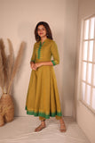 Raiza Mustard Brown & Green Co-ord Set