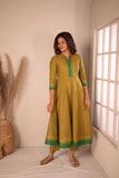 Raiza Mustard Brown & Green Co-ord Set