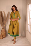 Raiza Mustard Brown & Green Co-ord Set