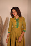 Raiza Mustard Brown & Green Co-ord Set