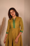 Raiza Mustard Brown & Green Co-ord Set