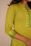 Rithi Lemon Yellow & Green Kurti Set