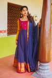 Inbha Blue with Magenta Dress (Set of 2)