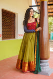 Inbha Green with Maroon Dress