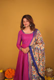 Vennila Magenta Dress