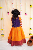 Pooja Orange and Violet Mini