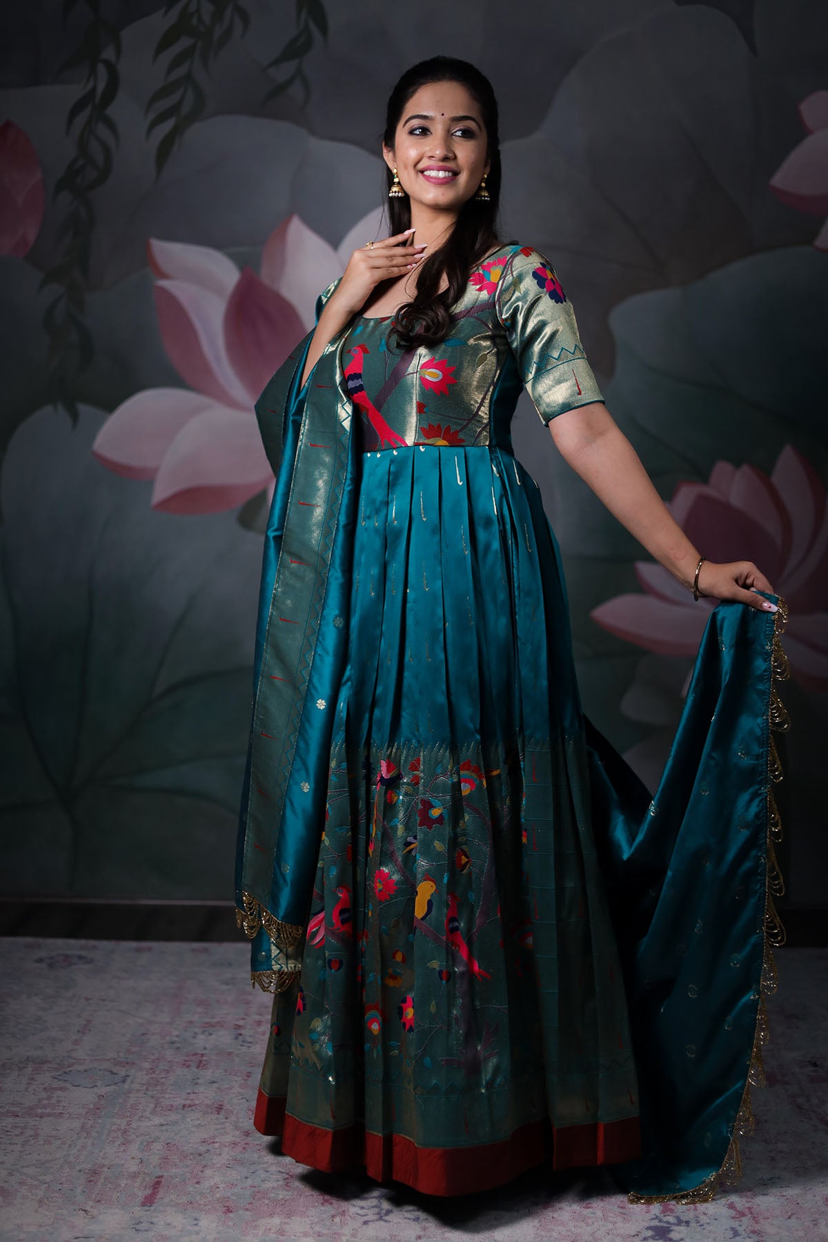Convert old silk saree into long gown ideas - How to make pattu dress ... | Saree  to gown convert, Saree dress, Bridal lehenga collection