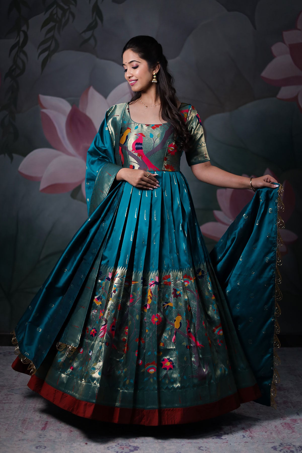 Beautiful Banarasi Silk Gown. | Indian evening gown, Indian gowns dresses,  Stylish dresses