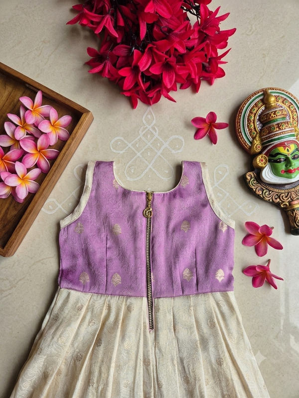 Bindu Ivory with Lilac Frock Mini