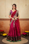 Navya Magenta Halfsaree (Set of 3)