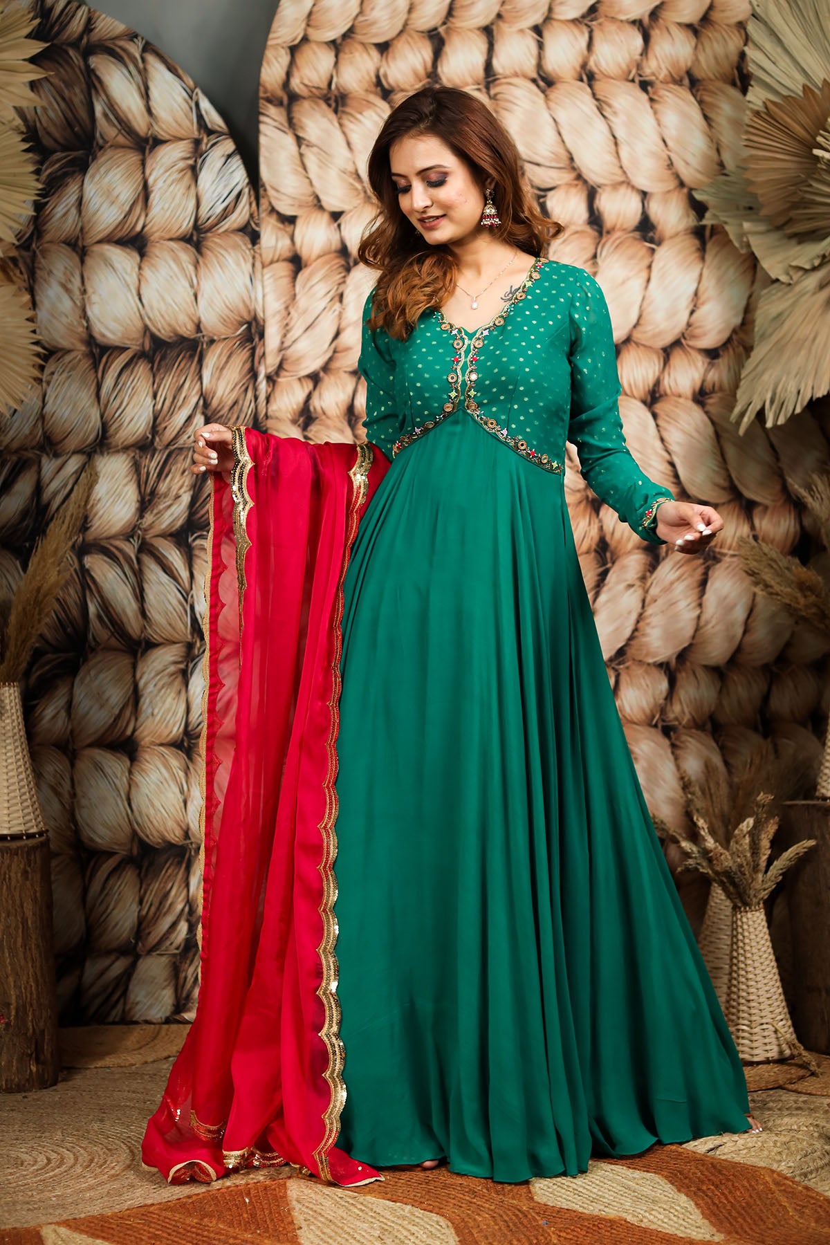 Buy Green Ethnic Wear Sets for Girls by BANI KIDS Online | Ajio.com