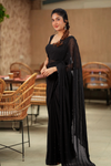 Madhanika Black Saree ( Set of 2 )