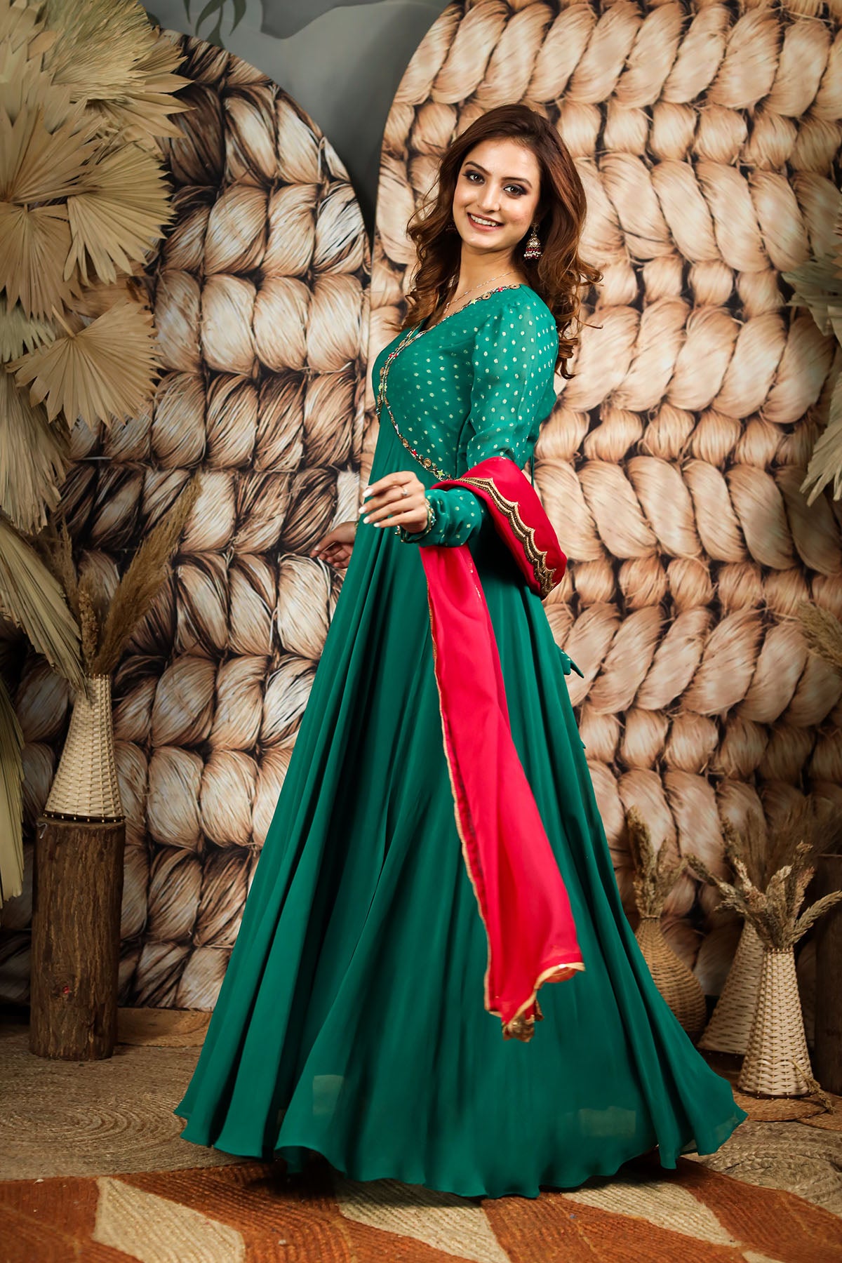 Buy Green Ethnic Wear Sets for Girls by Trivety Online | Ajio.com