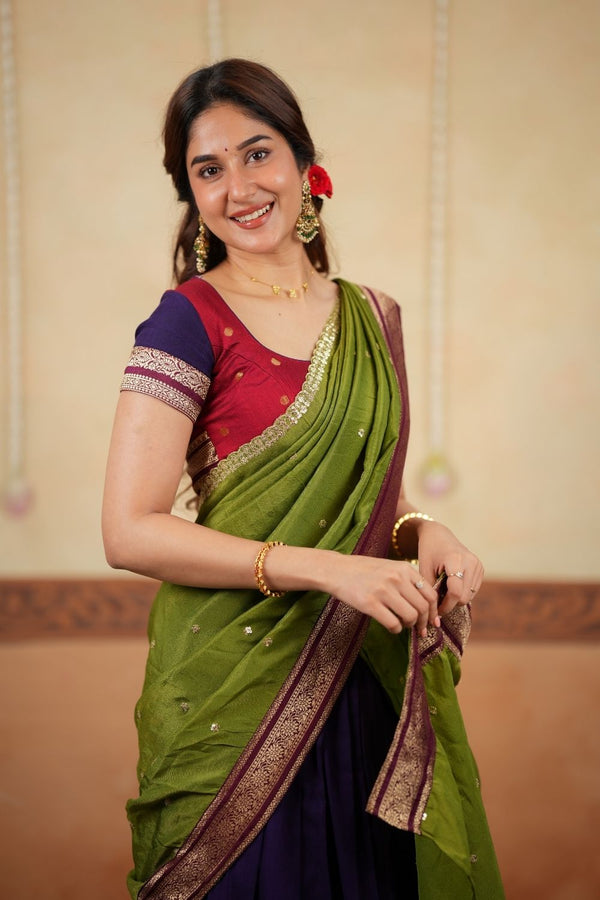 Nithila Violet Halfsaree (Set of 3)