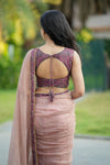 Nilani Brown Saree (Set of 2)