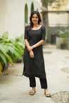 Raha Black Kurti Set (Set of 2)